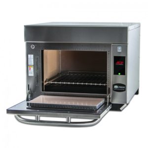 Oven, XpressChef™ 4i Series Express High Speed Combination Oven, countertop, 1.38 cu. ft. capacity, 2000 watts convection, 2200 watts microwave, 3000 watts infrared, 7" True-Touch™ HD touchscreen display, 200°F to 520°F (95°C-270°C) temperature range, stackable, (1) removable rack, 4-stage cooking, (11) power levels, (1200+) menu settings, (360) memory settings, 60-minute max cooking time, USB port, wifi & ethernet connectivity, catalytic converter, solid pull down door with ergonomic handle, non-stick oven liner, porcelain infrared element cover, (2) removable air filters, clean filter reminder, includes: sample cleaner kit, (1) package non-stick liners (TL10) & (1) oven paddle (PA10), stainless steel interior, stainless steel & painted steel exterior, 208-240v/60/1-ph, 27.4 amps, 30 MCA, 5700 watts (total), cord, NEMA 6-30P, UL, ETL, NSF, CSA, FDA, ETL EU, cETLus, ETL-Sanitation, CE