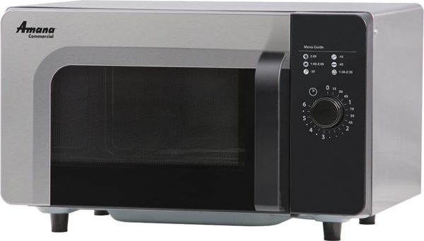 Microwave, RMS Series, Low Volume 1000 Watts, .8 Cubic Ft., Dial Control, 1 power levels, 120V/60 hz/15 A Single, NEMA 5-15, DIMS: 12-1/4" H X" x 20" W x 16-1/2" D, Stainless Steel Wrap Exterior