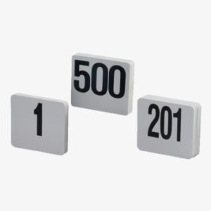 Sign, Plastic Number Signs 251 THRU 300 - 4" SQ