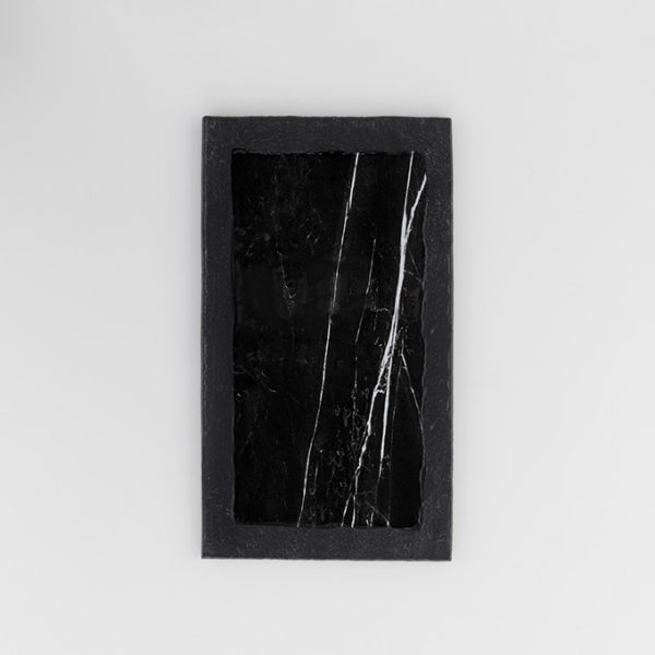 Board SERV BOARD, MEL, BLK W/ BLK MARBLE, 14-1/2" L