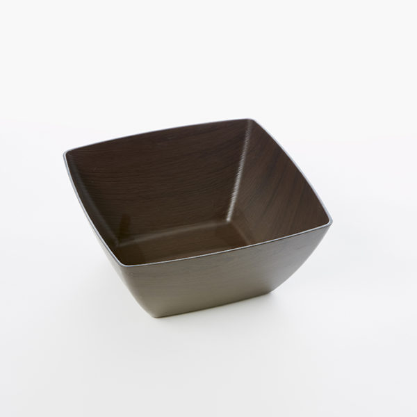Bowl ESPRESSO WOOD, SQUARE, 85 OZ. BOWL
