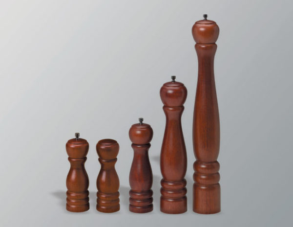 Mill, 6" H Wood Pepper/Salt Mill Set