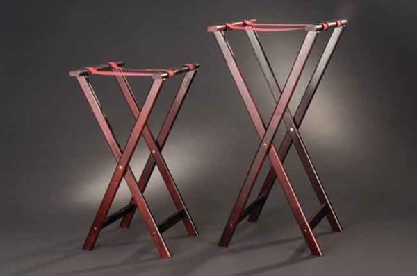 Stand, 18"X38"H WOOD TRAY STAND, Mahoghany