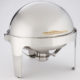 Chafer, ADAGIO Round Chafer w/Gold Trim 7 Quart Roll top